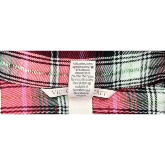 Victoria’s Secret Women's Size Small Red Plaid Sleep Belted Romper - Picture 5 of 6